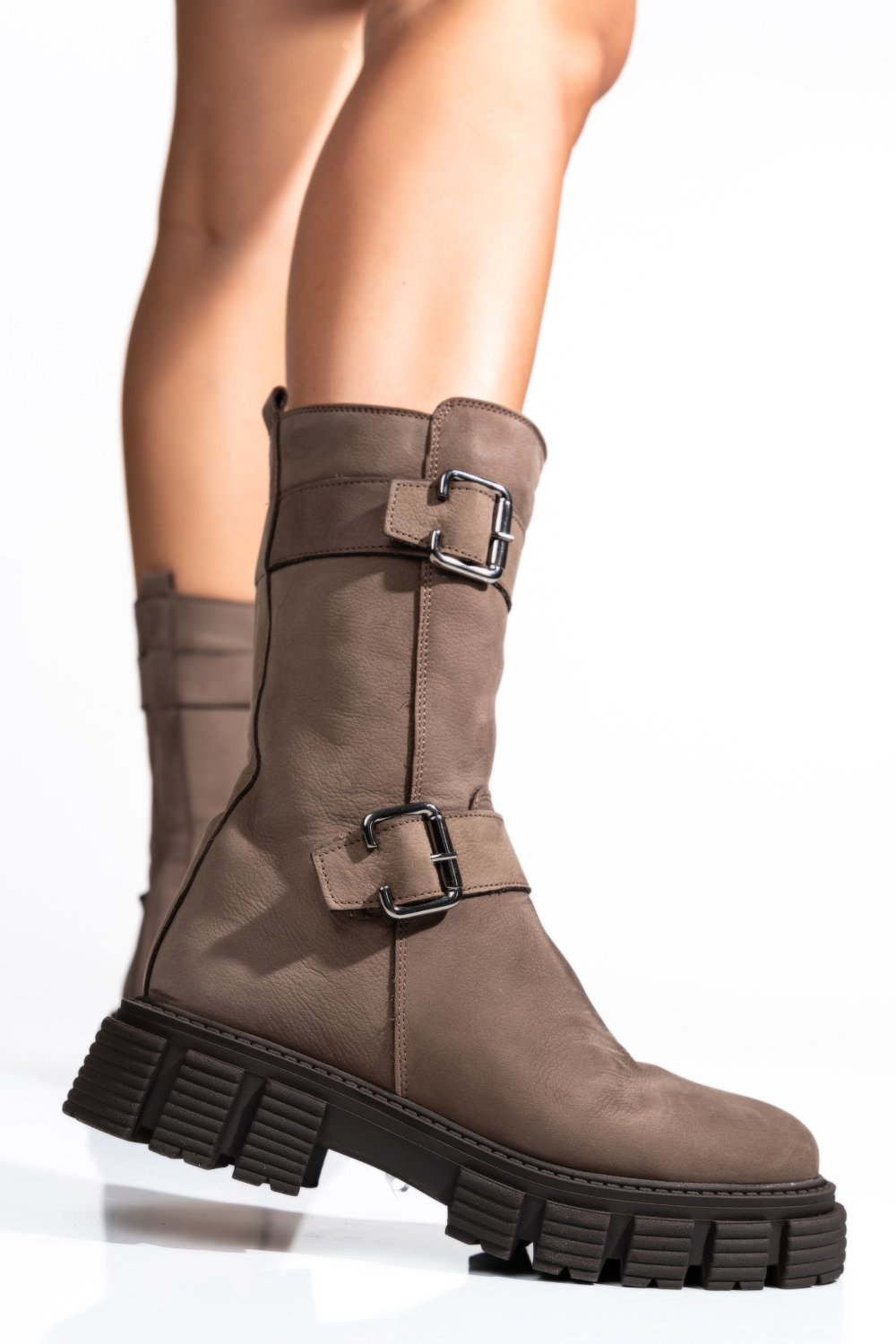 GHETE FEMEI PIELE NATURALA TAUPE 2S7732-049NBK