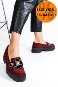 MOCASINI VISINII PIELE NATURALA INTOARSA 2S7723