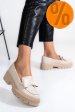 Mocasini bej piele naturala 2s77115