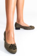 PANTOFI OLIVE PIELE NATURALA INTOARSA 2S7756BR