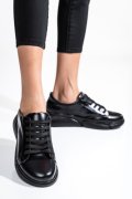 PANTOFI SPORT NEGRI PIELE NATURALA 3S77011B