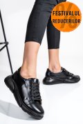 PANTOFI SPORT NEGRI PIELE NATURALA 3S77011B