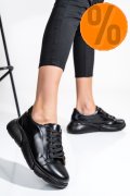 PANTOFI SPORT NEGRI PIELE NATURALA 3S77011B