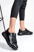 PANTOFI SPORT NEGRI PIELE NATURALA 3S77011B