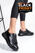 PANTOFI SPORT NEGRI PIELE NATURALA 3S77011B