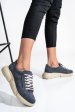 Pantofi sport bleu piele naturala intoarsa 3s77011b