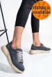 Pantofi sport bleu piele naturala intoarsa 3s77011b