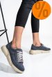 Pantofi sport bleu piele naturala intoarsa 3s77011b
