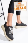 PANTOFI SPORT GREY PIELE NATURALA INTOARSA 3S77011B