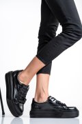 PANTOFI SPORT FULL BLACK PIELE NATURALA 3S77000