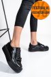 Pantofi sport full black piele naturala 3s77000