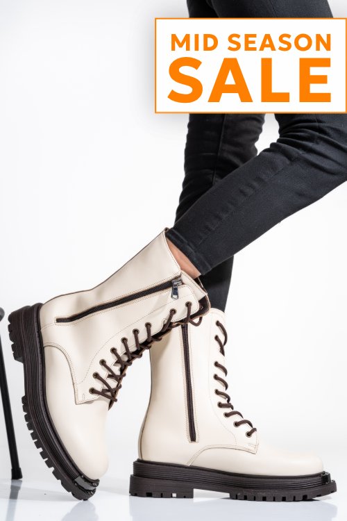 Ghete dama piele naturala bej 2s7732-036np