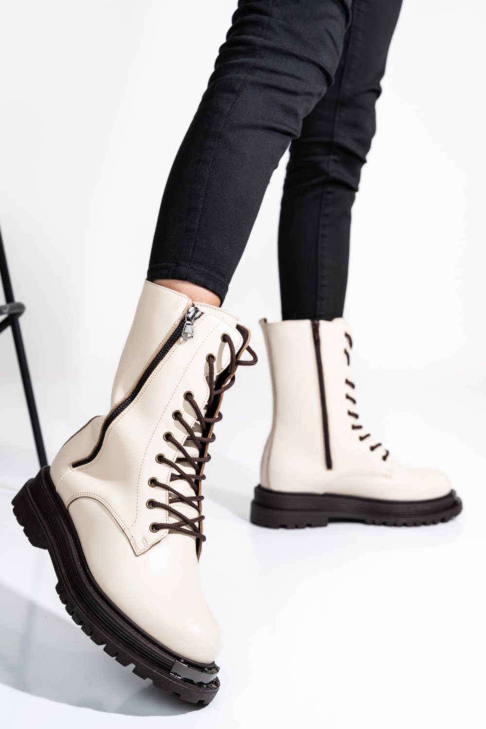 GHETE DAMA PIELE NATURALA BEJ 2S7732-036NP