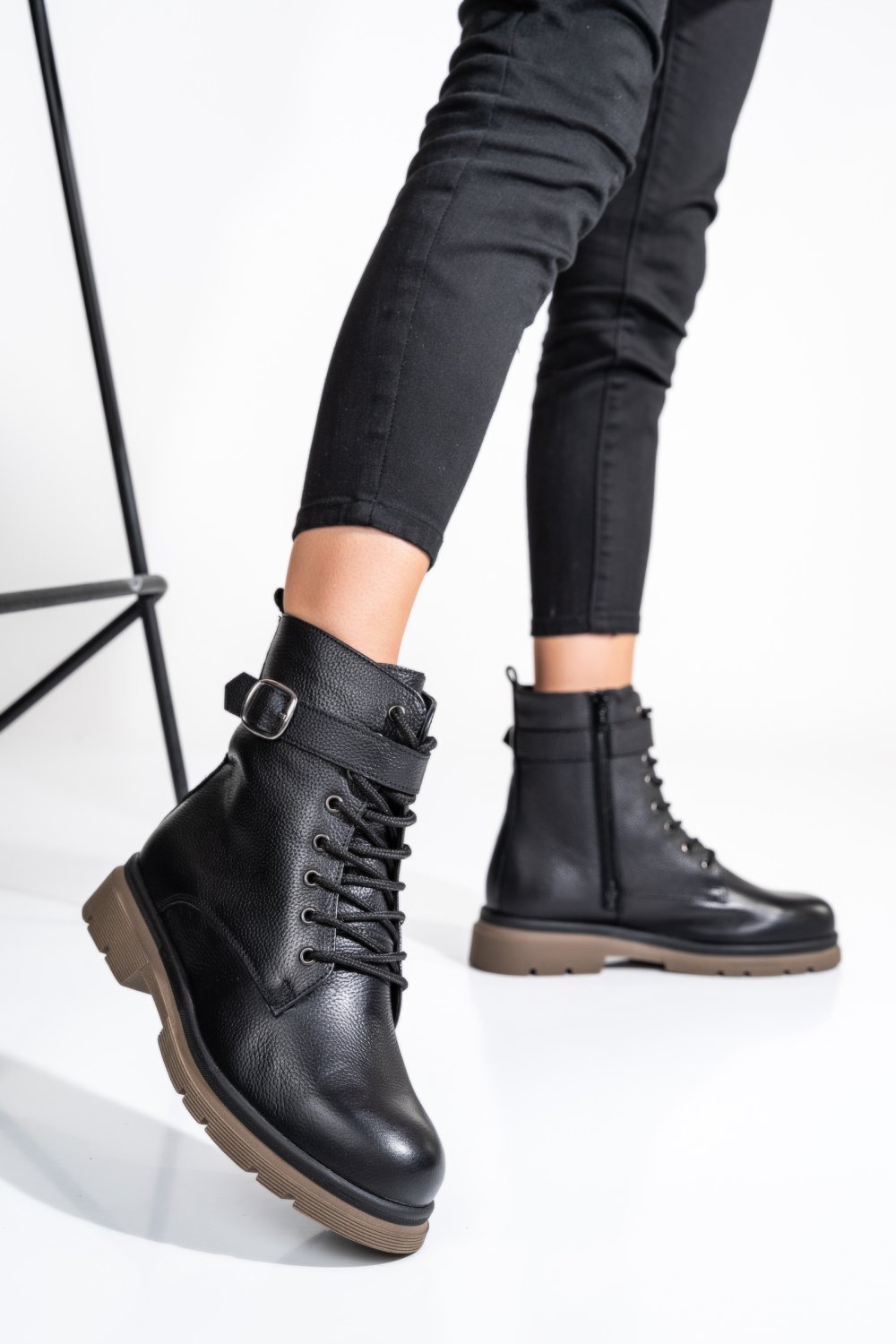 GHETE DAMA PIELE NATURALA NEGRE 2S7732-034FL