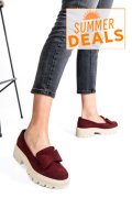 MOCASINI VISINII PIELE NATURALA INTOARSA 2S77115