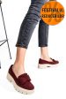 Mocasini visinii piele naturala intoarsa 2s77115
