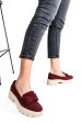 Mocasini visinii piele naturala intoarsa 2s77115