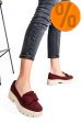 Mocasini visinii piele naturala intoarsa 2s77115