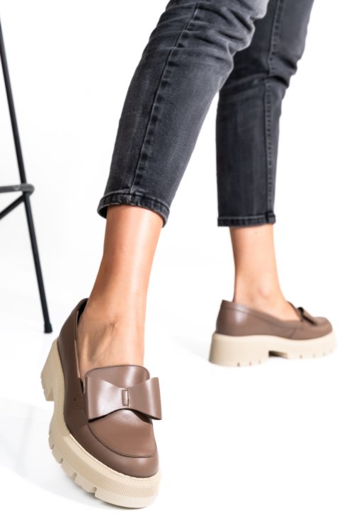 Mocasini nude piele naturala 2s77115