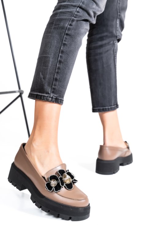 Mocasini nude piele naturala 2s7723