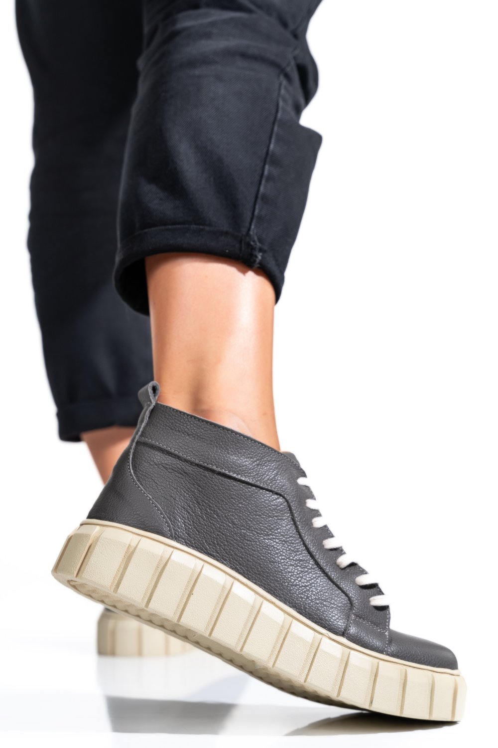 GHETE DAMA PIELE NATURALA GRI 3S77300