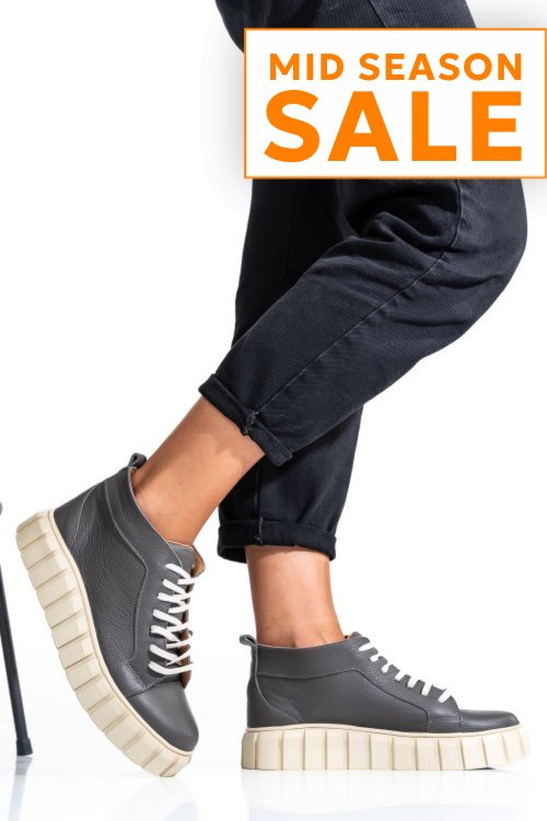 Ghete dama piele naturala gri 3s77300