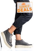 GHETE DAMA PIELE NATURALA GRI 3S77300