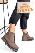 GHETE DAMA PIELE NATURALA BEJ 232-035NBK