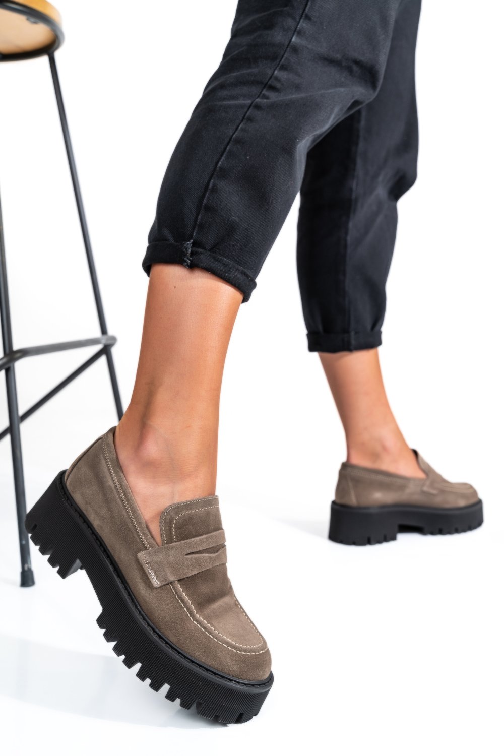 MOCASINI TAUPE PIELE NATURLA AINTOARSA 0S7750