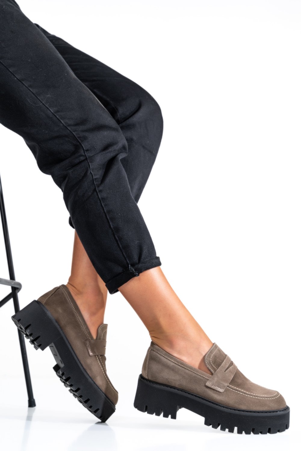 MOCASINI TAUPE PIELE NATURLA AINTOARSA 0S7750