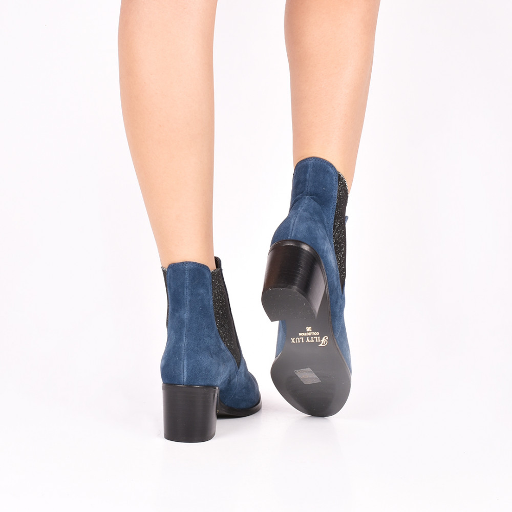 GHETE ALBASTRE PIELE NATURALA INTOARSA 8S776006