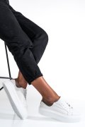 PANTOFI SPORT DAMA PIELE NATURALA ALB MARO 3S77001B