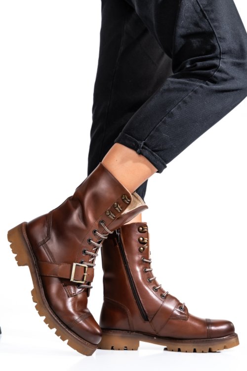 Ghete dama piele naturala maro 1s7756