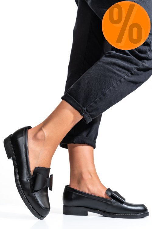 Mocasini negri piele naturala 2s77110