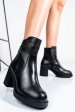 Botine negre piele naturala 2s7732-041np