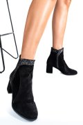 BOTINE DAMA PIELE NATURALA INTOARSA NEGRE 7S7777