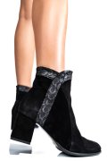 BOTINE DAMA PIELE NATURALA INTOARSA NEGRE 7S7777