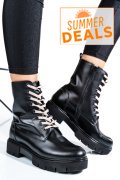 GHETE DAMA DE IARNA PIELE NATURALA NEGRE 1S7731