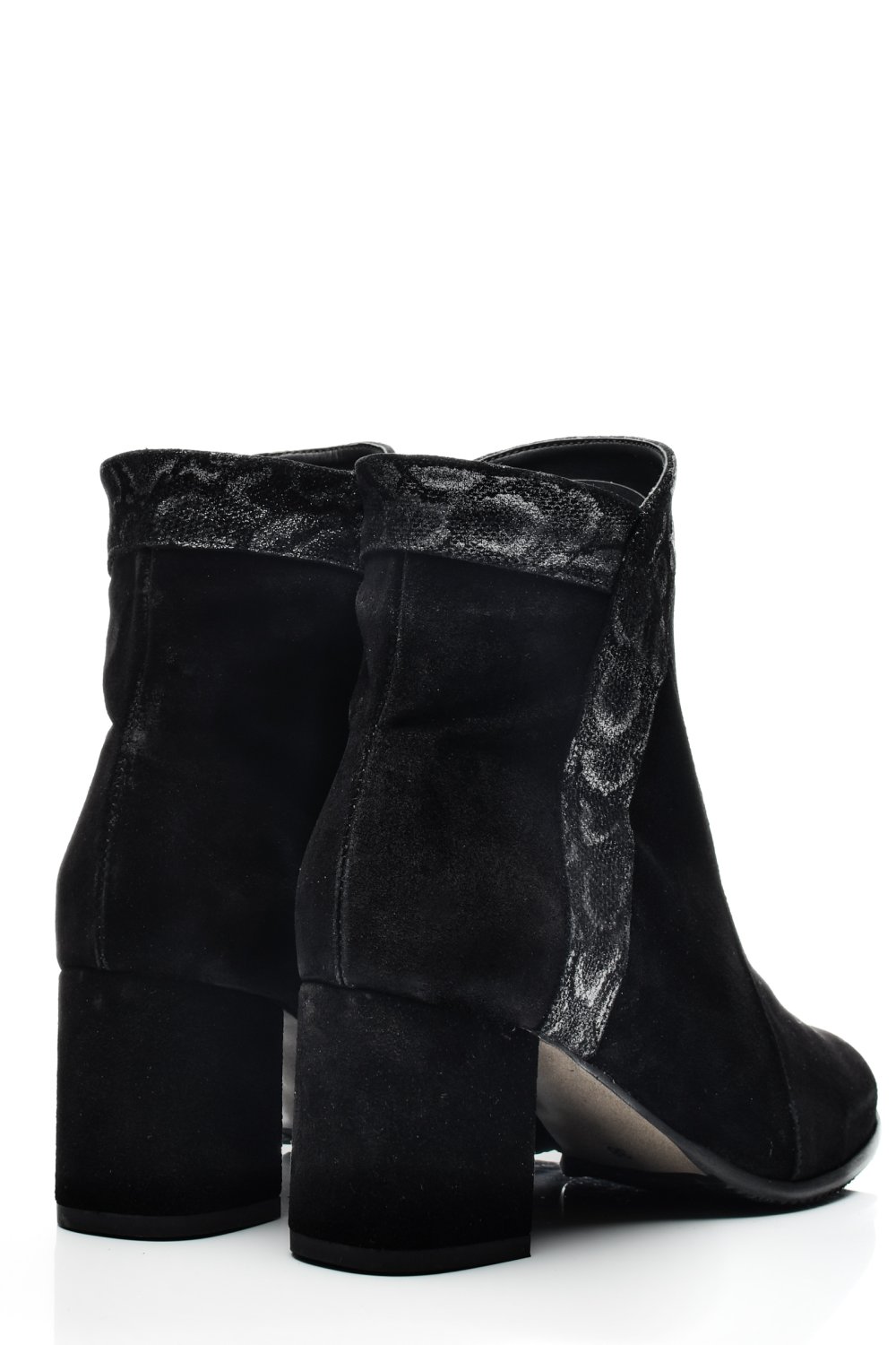 BOTINE DAMA PIELE NATURALA INTOARSA NEGRE 7S7777