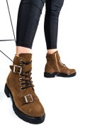 GHETE DAMA PIELE NATURALA INTOARSA MARO 3S7701
