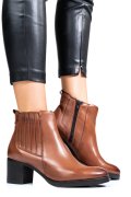 BOTINE DAMA PIELE NATURALA MARO TOC MIC WS77H-114H54
