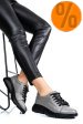 Pantofi sport gri negru piele naturala 3s77011b