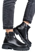 GHETE DAMA IMBLANITE PIELE NATURALA NEGRE 4S7734