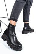 GHETE DAMA IMBLANITE PIELE NATURALA NEGRE 4S7729