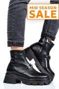 GHETE DAMA IMBLANITE PIELE NATURALA NEGRE 4S7729