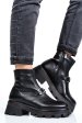Ghete dama imblanite piele naturala negre 4s7729