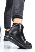 GHETE DAMA IMBLANITE PIELE NATURALA NEGRE 4S7720