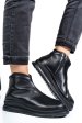 Ghete dama imblanite piele naturala negre 4s7720
