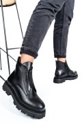 GHETE DAMA IMBLANITE PIELE NATURALA NEGRE 4S7723