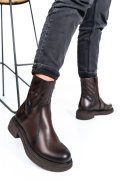 GHETE DAMA IMBLANITE PIELE NATURALA MARO 4S7724